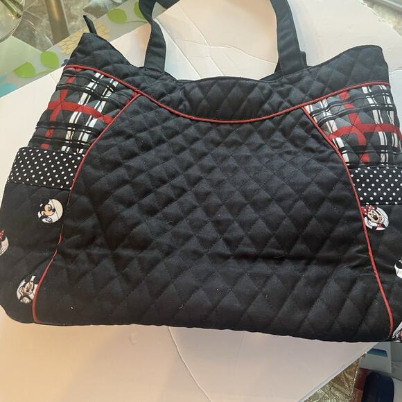 Bradford Exchange: Disney, Mickey & Minnie Love Story" Quilted Tote w/ Charm - Picture 8 of 14